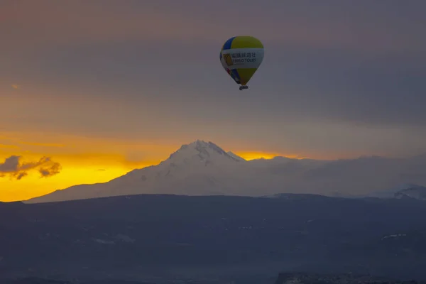 Grande Attrazione Turistica Della Cappadocia Volo Mongolfiera Cappadocia Conosciuta Tutto — Foto Stock