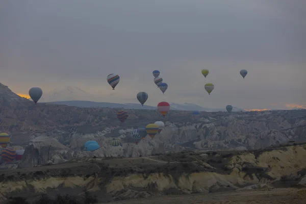 Gran Atracción Turística Capadocia Vuelo Globo Capadocia Conocida Todo Mundo — Foto de Stock