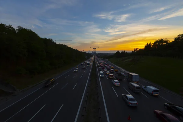 Bosphorus Bridge Pitkäaikainen Altistuminen — kuvapankkivalokuva