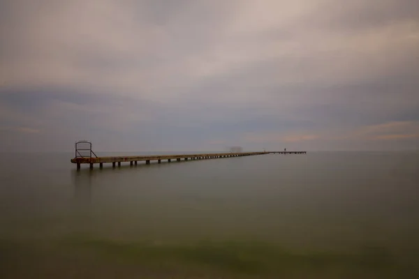 Muelle Exposición Larga Estambul Turquía —  Fotos de Stock