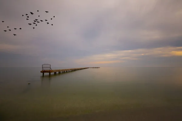 Istanbul Uzun Pozlama Iskelesi Türkiye — Stok fotoğraf