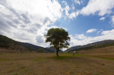 güzel manzara ve sultanmarshes (kuş cenneti) yanındaki erciyes Dağı, kayseri