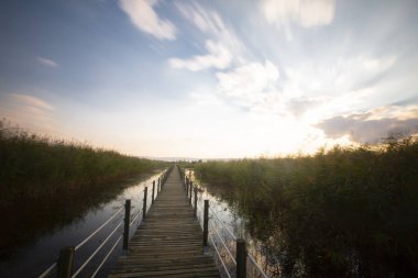 güzel manzara ve sultanmarshes (kuş cenneti) yanındaki erciyes Dağı, kayseri