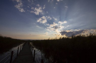 güzel manzara ve sultanmarshes (kuş cenneti) yanındaki erciyes Dağı, kayseri