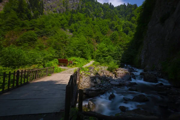 Close Van Tar Rivier Waterval Buurt Van Camlihemsin Rize Turkije — Stockfoto