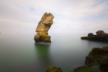 Türkiye 'deki Karadeniz kıyısı Kirklareli ilinin Kiyikoy ilçesi ve çarpıcı arka plan fotoğrafı