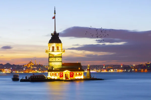 Maidens Tower Night Exposure — Stock Photo, Image