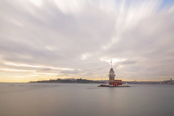 Torre Das Donzelas Pôr Sol Turquia — Fotografia de Stock