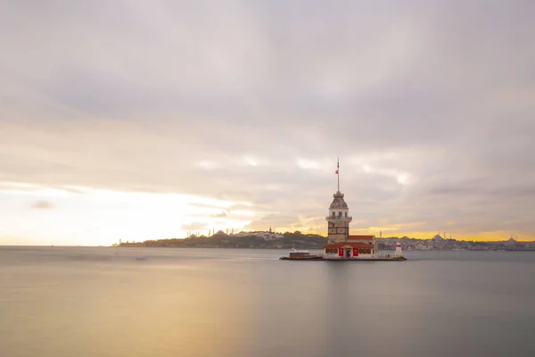 Maidens Tower Sunset Türkiye — Stok fotoğraf