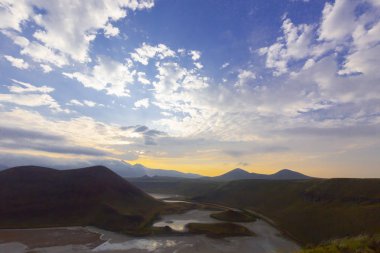 Konya'da Meke krater gölü. Doğa Manzara.