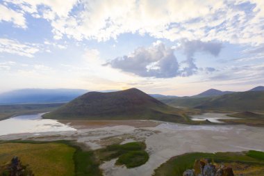 Konya'da Meke krater gölü. Doğa Manzara.