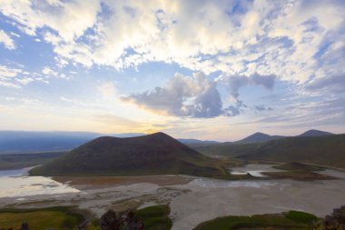 Konya'da Meke krater gölü. Doğa Manzara.