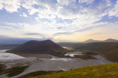 Konya'da Meke krater gölü. Doğa Manzara.
