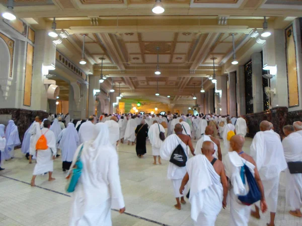 Mecca Szaúd Arábia Január Muzulmán Zarándokok Minden Tájáról Világ Kimerül — Stock Fotó
