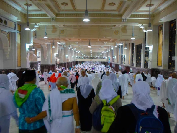 Mekke Suudi Arabistan Ocak Müslüman Hacıların Kâbe Ocak 2017 Üzerinde — Stok fotoğraf