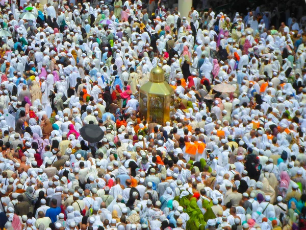 Mecca Suadi Arábia Hajj Zarándokok Tevékenységei Umra Körül Masjidil Haram — Stock Fotó