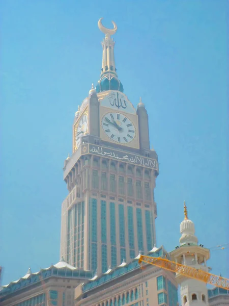 Mecca Saudi Arabia May 2018 Wide Panoramic View Kaaba Masjid — Stock Photo, Image