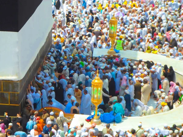 Mecca Szaúd Arábia Május 2018 Széles Panoráma Kilátás Kaaba Belül — Stock Fotó