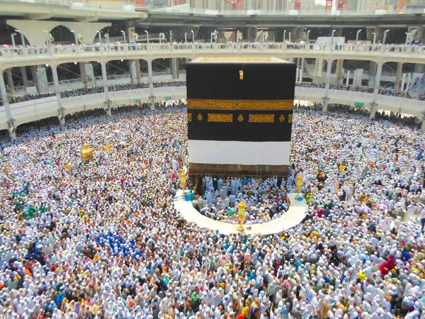 Mecca Arabia Saudita Mayo 2018 Amplia Vista Panorámica Kaaba Dentro — Foto de Stock