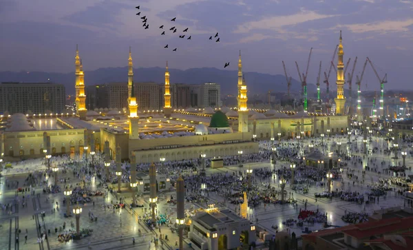 Mešita Proroka Saúdské Arábii Medina Jedna Největších Mešit Světě Mekce — Stock fotografie