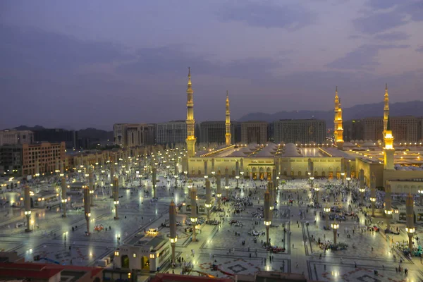 Profetens Moské Saudiarabien Medina Det Största Moskéerna Världen Efter Mecka — Stockfoto
