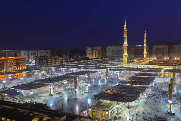 Mesquita Profeta Arábia Saudita Medina Uma Das Maiores Mesquitas Mundo — Fotografia de Stock