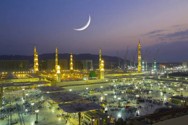 Mosquée Prophète Arabie Saoudite Médine Est Une Des Grandes Mosquées — Photo