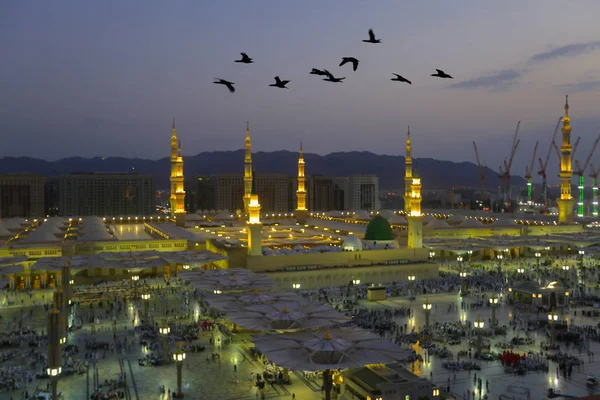 Moskee Van Profeet Saoedi Arabië Medina Het Een Van Grootste — Stockfoto