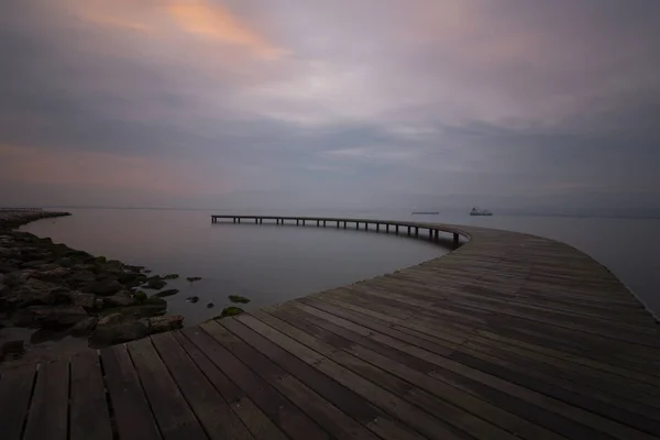 Sekapark Izmit Kocaeli Schöner Naturpark Meeresufer Sonnenuntergang Mit Meerblick Der — Stockfoto