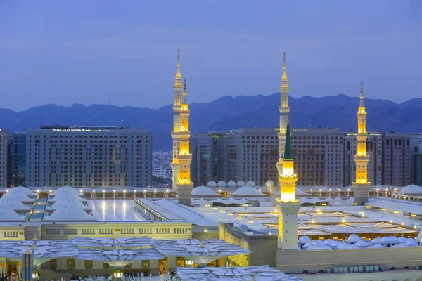 Masjid Nabawi Mezquita Nabawi Mezquita Del Profeta Medina Ciudad Luz —  Fotos de Stock