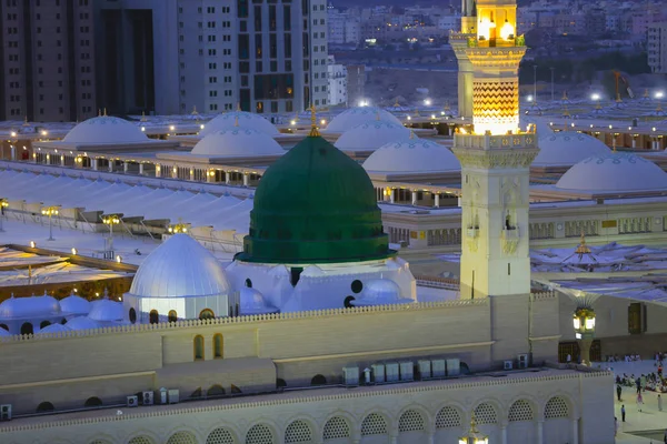 Masjid Nabawi Mezquita Nabawi Mezquita Del Profeta Medina Ciudad Luz —  Fotos de Stock