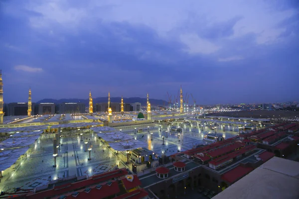 Masjid Nabawi Eller Nabawi Moskén Moskén Profeten Medina Ljusets Stad — Stockfoto