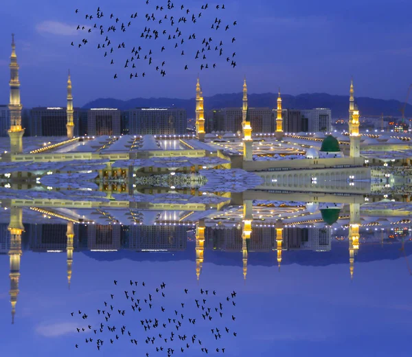 Masjid Nabawi Nabawi Τέμενος Τζαμί Του Προφήτη Στην Medina 1Χλμ — Φωτογραφία Αρχείου