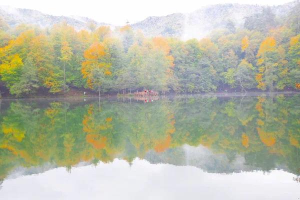 秋の風景で Ydigoller Park Bolu Turkey — ストック写真