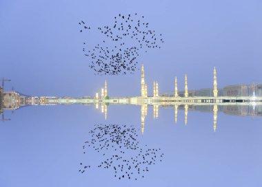 Medine, Suudi Arabistan - Temmuz 2019 : El-Bab'ın mezarı, 8 Temmuz 2019'da Medine, Suudi Arabistan. Mescid-i Nebevi'nin güneydoğusunda yer alan El-Beki (Peygamber Camii)).