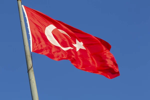 Türkische Flagge Und Landschaft — Stockfoto