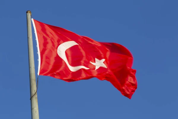Türkische Flagge Und Landschaft — Stockfoto