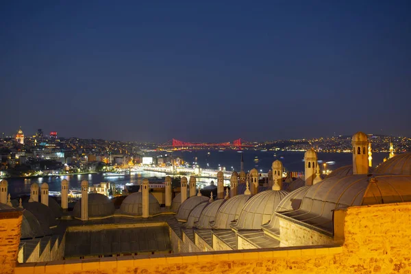 Istanbul Golden Horn Havet Och Staden Panorama — Stockfoto