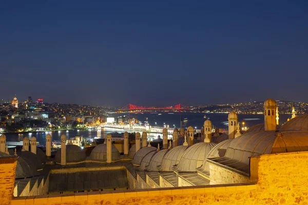 Istanbul Golden Horn Havet Och Staden Panorama — Stockfoto