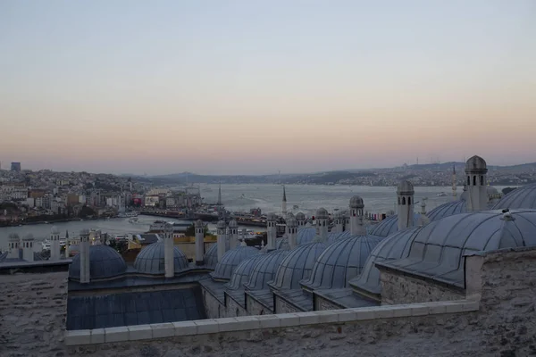 Istanbul Golden Horn Havet Och Staden Panorama — Stockfoto