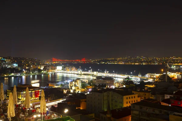 Panorama Corne Mer Ville Istanbul — Photo