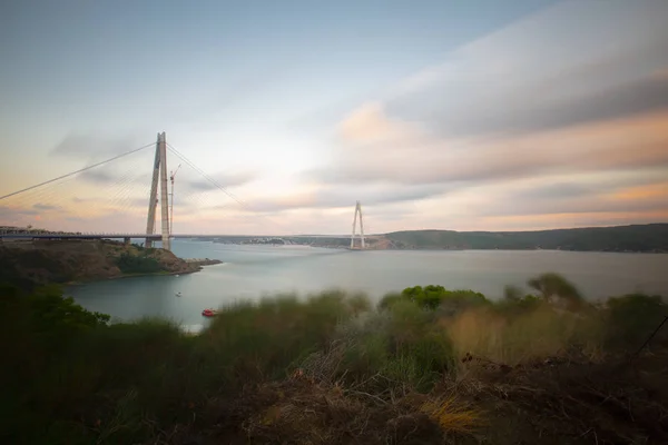 Yavuz Sultan Selim Bridge Istanbul Turquia — Fotografia de Stock