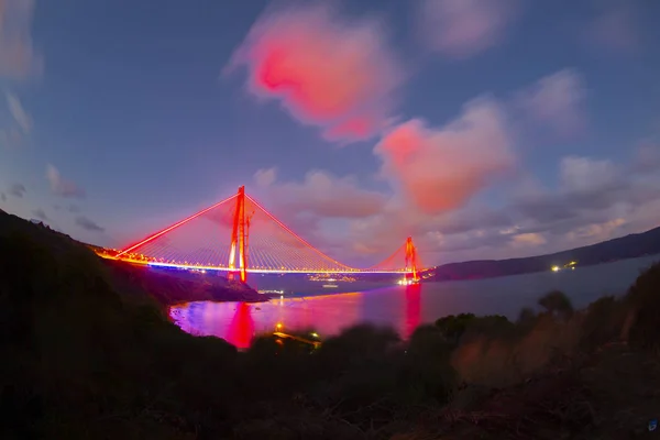 Yavuz Sultan Selim Bridge Istanbul Turquia — Fotografia de Stock