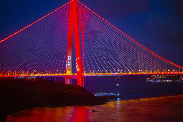 Yavuz Sultan Selim Bridge Istanbul Turkije — Stockfoto