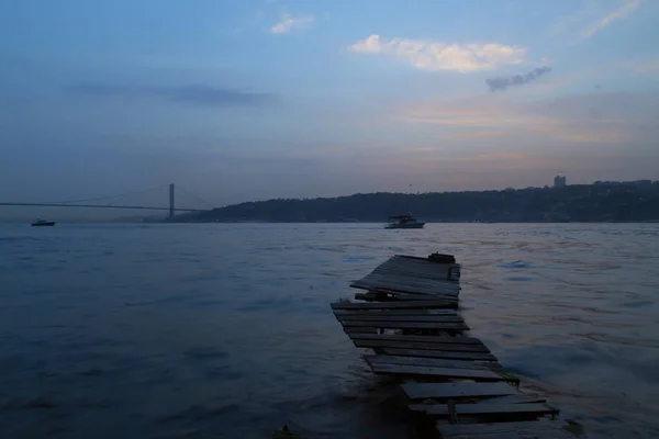 Bosphorus Bridge Sunset Kuleli Istambul Turquia — Fotografia de Stock