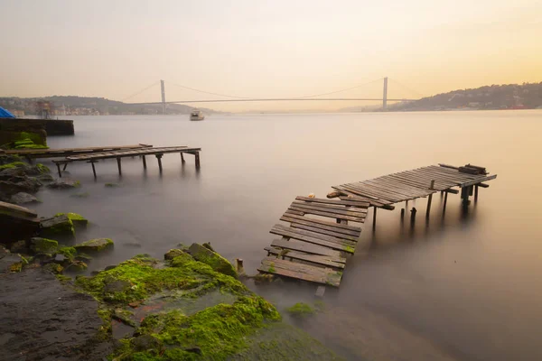 Puente Del Bósforo Atardecer Kuleli Estambul Turquía — Foto de Stock