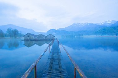 Kochelsee yakınlarındaki Sabah / Almanya