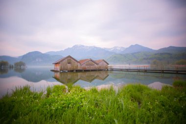 Kochelsee yakınlarındaki Sabah / Almanya