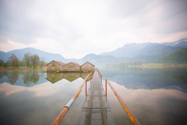 Kochelsee yakınlarındaki Sabah / Almanya