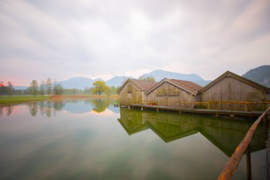 Kochelsee yakınlarındaki Sabah / Almanya